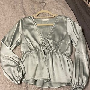 Abercrombie silky long sleeve top
